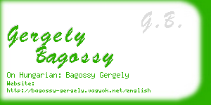 gergely bagossy business card